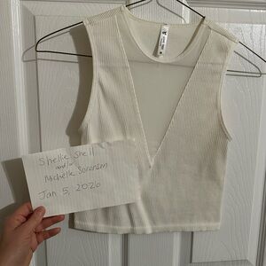 Love Tree white Ribbed Crop Top - Willow boutique